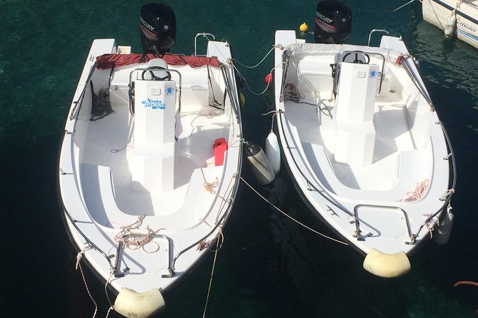 RENT A BOAT 5,5m - 30hp LICENSE FREE Chora Sfakion, Sfakia - Your Day on the Water (9:00am Start and Back to Sfakia Port)