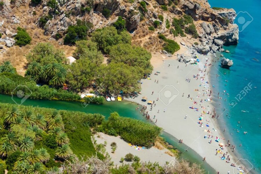 Rethymno/Chania: Preveli Beach and Kourtaliotiko Gorge Tour - Preveli Palm Beach and the River-to-Sea Moment