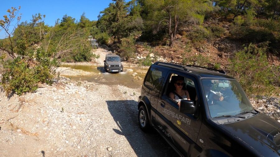 Rhodes: 4x4 Self-Drive Jeep Tour with Pickup in the North - Seven Springs Valley: tunnel walk, springs, and the Saint Soula stop