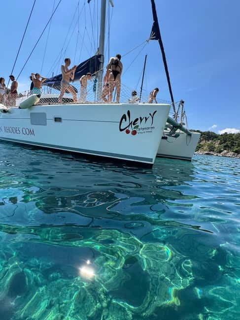 Rhodes: All inclusive Catamaran Escape with Lunch & Drinks - The sailing rhythm: cruise, swim, snack, repeat