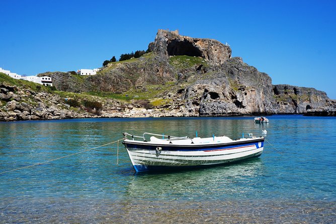 RHODES BEST FIRST IMPRESSION FOR CRUISE SHIP VISITORS - 4 people - Lindos Beach viewpoints first, then the Village your way