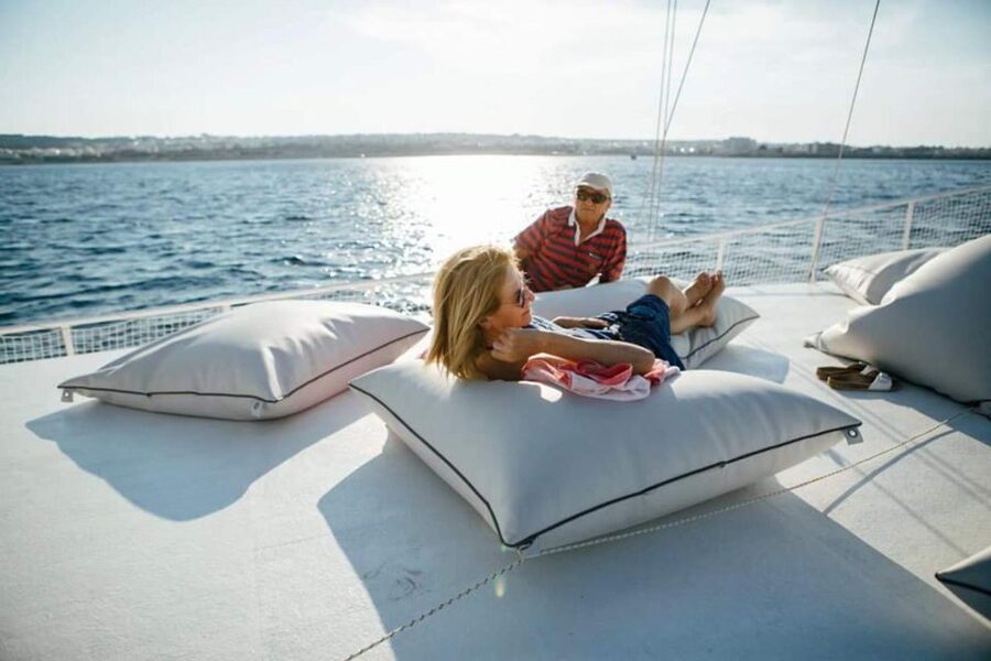 Rhodes: Boat Tour with Snorkeling, Gourmet Buffet & Open Bar - Kalithea Bay stop: swim, snorkel, and soak in a seaside monument