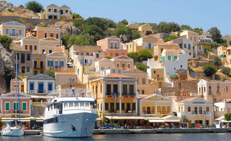 Rhodes: Boat trip to Symi island with swimming at St. George - St. George’s Bay swim and snorkel stop: the main event