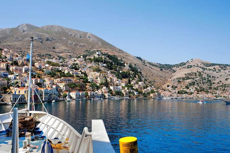 Rhodes: Boat trip to Symi island with swimming at St. George - The return to Rhodes: views are good, drop-offs take time