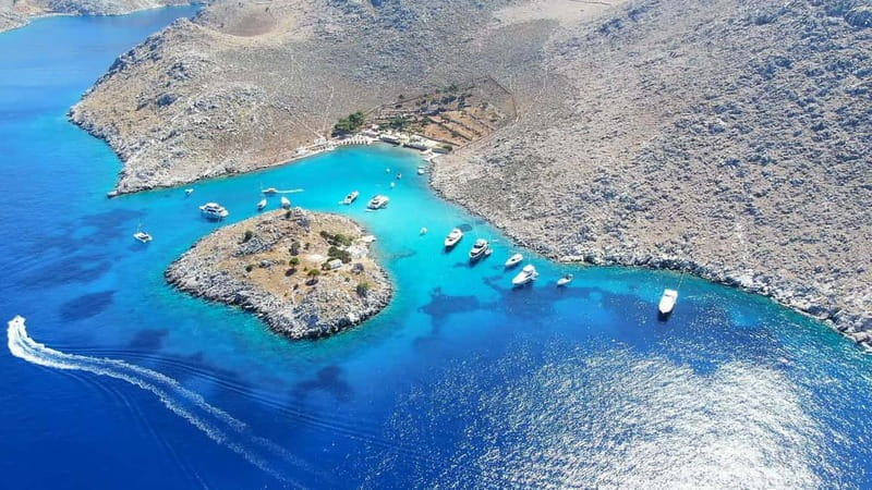 Rhodes: Cruise to Symi & St George's Bay with Hotel Transfer - St George’s Bay swim stop: turquoise water, 30 minutes that feel like a lot