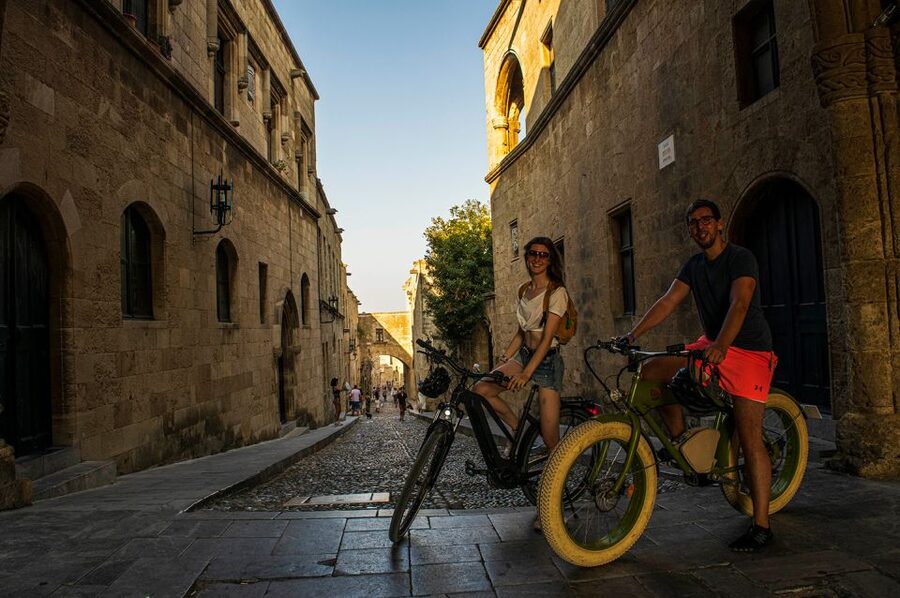 Rhodes: E-bike Highlights Sunset or Morning Photo Tour - Elli Beach sunset finish, and how to make the most of it
