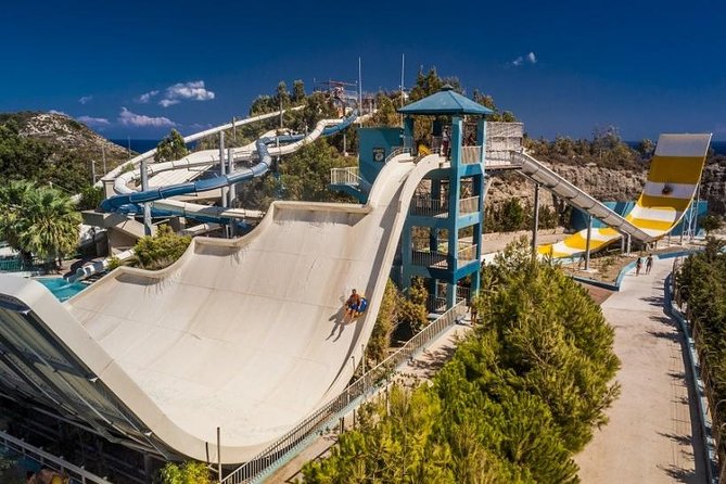 Rhodes Faliraki Water Park Admission Ticket - The thrill slides: Freefall, Kamikaze, and the big heat factor