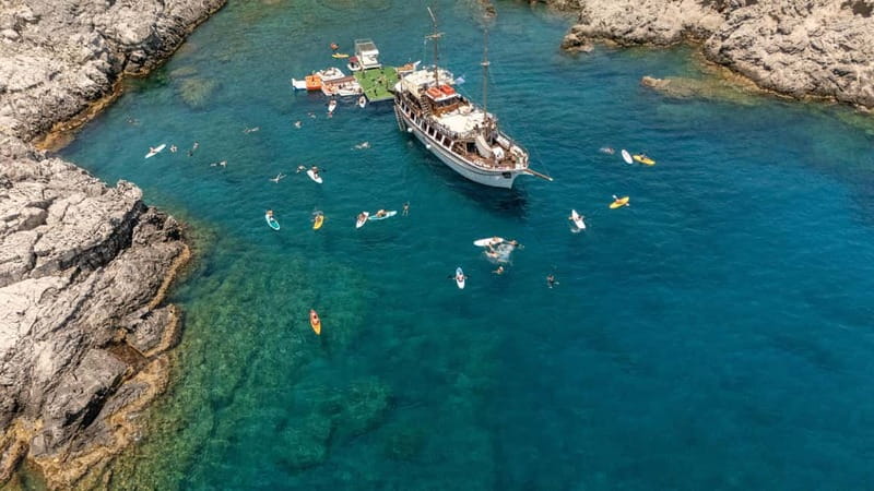 Rhodes: Gulet Trip with Food, Drinks, SUP, Kayak & Swimming - Kallithea Thermal Springs: architecture photos plus one more swim