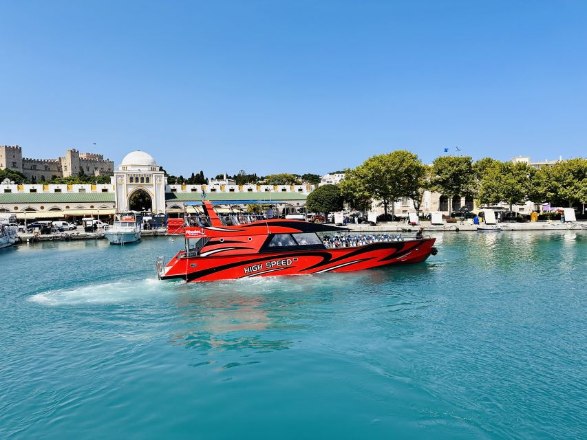 Rhodes: High Speed Cruise to Lindos - The speedboat ride: smooth when calm, thrilling when windy