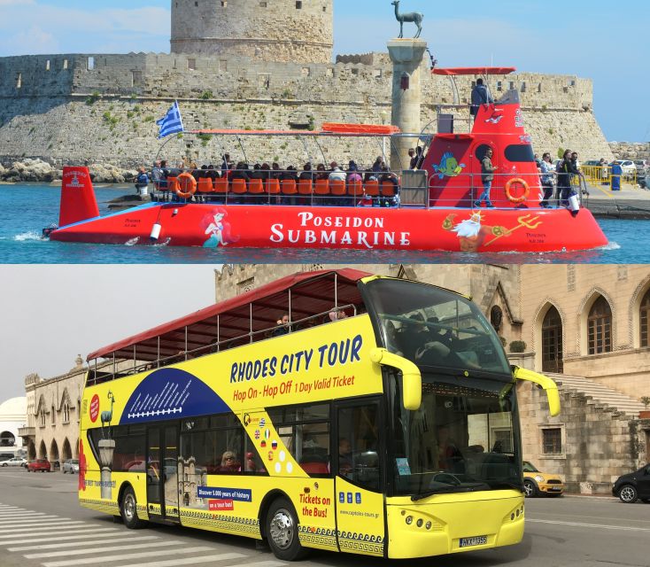 Rhodes: Hop-on Hop-off Bus and Submarine Tour - Starting Point at Mandraki Harbor: Busy Place, Clear Strategy