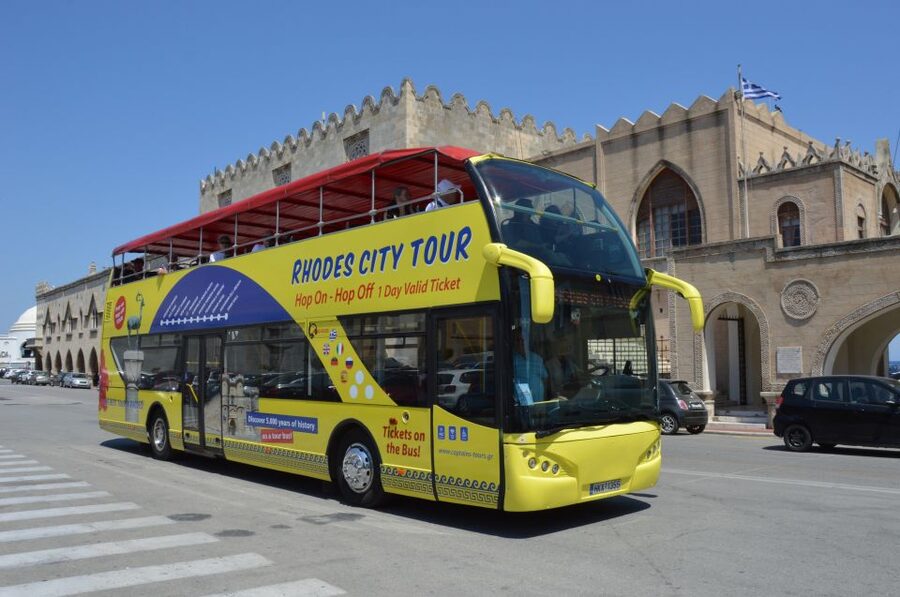 Rhodes: Hop-On Hop-Off City Tour Bus - Mandraki Port and the Harbor Side: Your First Easy Big Views