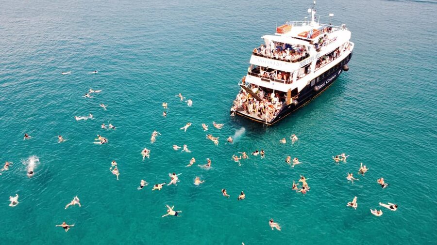 Rhodes: Lindos Cruise with 2 Swim Stops - Tsambika Beach Blue Lagoon: Second Swim Stop in Turquoise Water