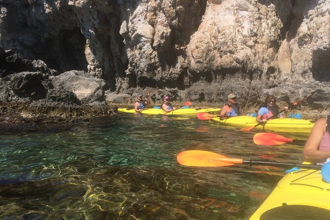 Rhodes Sea Kayaking Adventure small groups incl.Transfer & snack - Feraklos and Charaki Castle waters: caves, close coast paddling, and a picnic beach