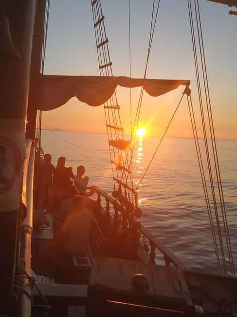 Rhodes: Sunset Cruise 1 hour on an 18th-Century Boat - Queen Christine: a handmade sailing ship that makes Rhodes feel cinematic