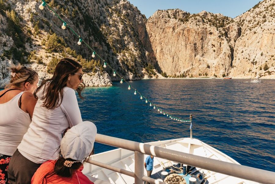 Rhodes: Symi Island & Panormitis Monastery Day Trip by Boat - The Saturday swim at Nymporio Bay, cool down without losing daylight