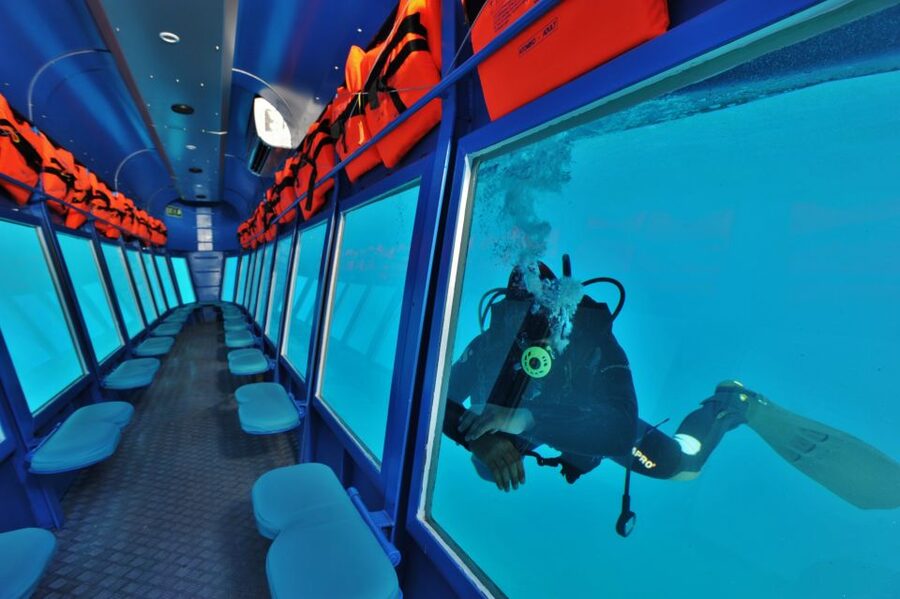Rhodes Town: Yellow Submarine Cruise with Underwater Views - Rhodes Old Town from the sea, and why it matters