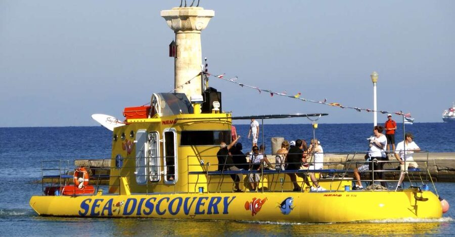 Rhodes Town: Yellow Submarine Cruise with Underwater Views - Captain narration: the fast history lesson while you cruise