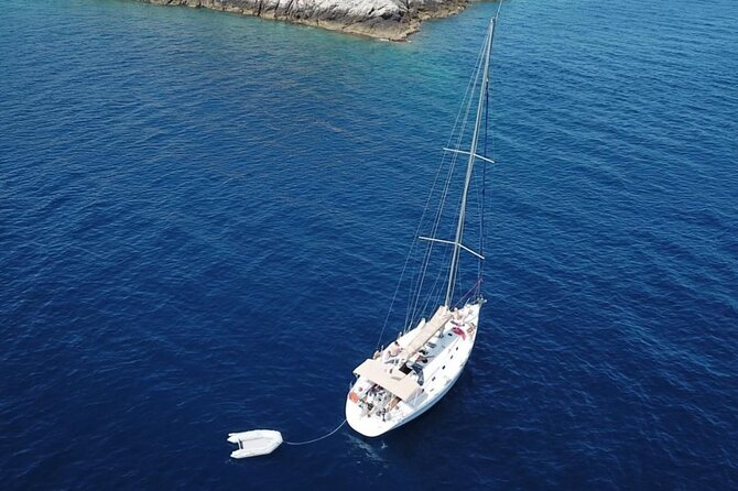 Sailing Boat Small Group Kleftiko and Sikia Cave West of Milos - Adamas and Agios Dimitrios: swim to the chapel bell