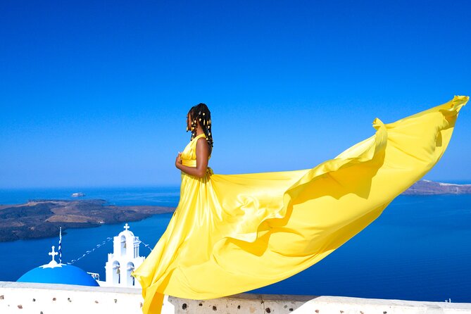 Santorini 2h Private Flying Dress Photoshoot with Transportation - Stop 3: Imerovigli, the best place to catch that dramatic caldera feeling