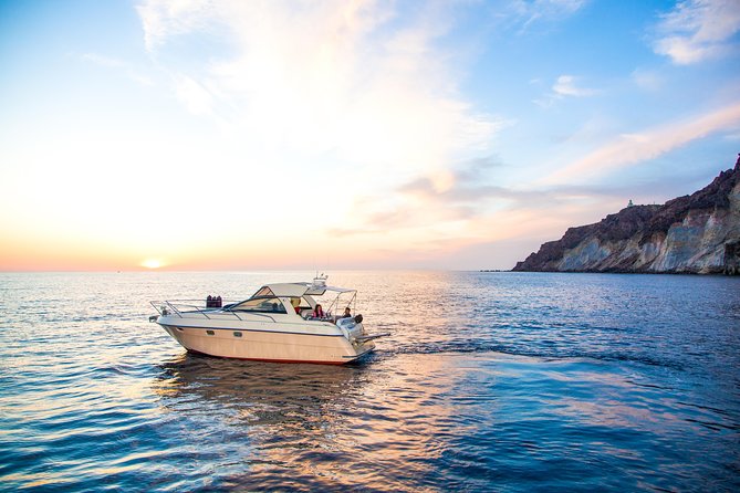 Santorini 5 - Hours Private Day Or Sunset Cruise with Bbq and Drinks - The route that sells Santorini: Red and White Beaches from sea level