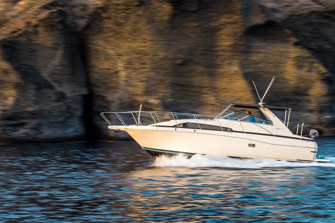 Santorini 5 - Hours Private Day Or Sunset Cruise with Bbq and Drinks - Hot Springs and Volcano area: the fun science stop, no lab coat required