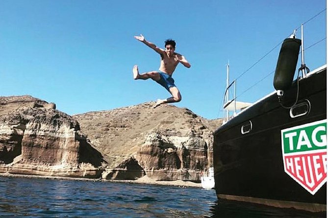 Santorini Adventurous Catamaran Experience with Snorkeling - Vlychada Start, Then Red Beach Photos and White Beach Magic