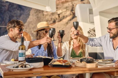 Caldera Classic Catamaran Cruise w/ Meal & Drinks