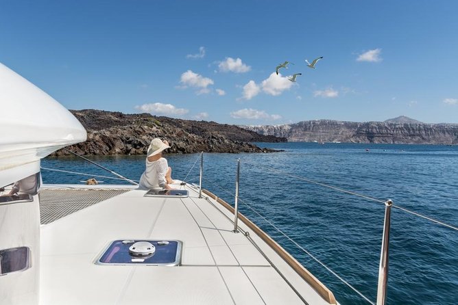 Santorini Caldera Sailing Tour with BBQ Lunch and Drinks - BBQ Lunch, Greek Wine, and Unlimited Drinks, With a Safety Note