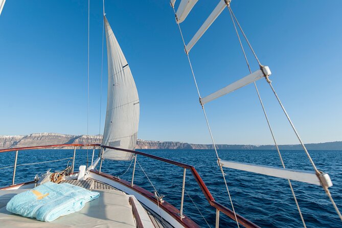 Santorini Caldera Sunset Traditional Cruise with Meal and Drinks - Vlychada finish: where the sunset cruise ends at the port