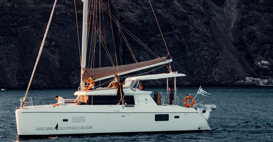 Santorini: Catamaran Caldera Cruise with Meal and Drinks - Crew vibe, service style, and who people talk about by name