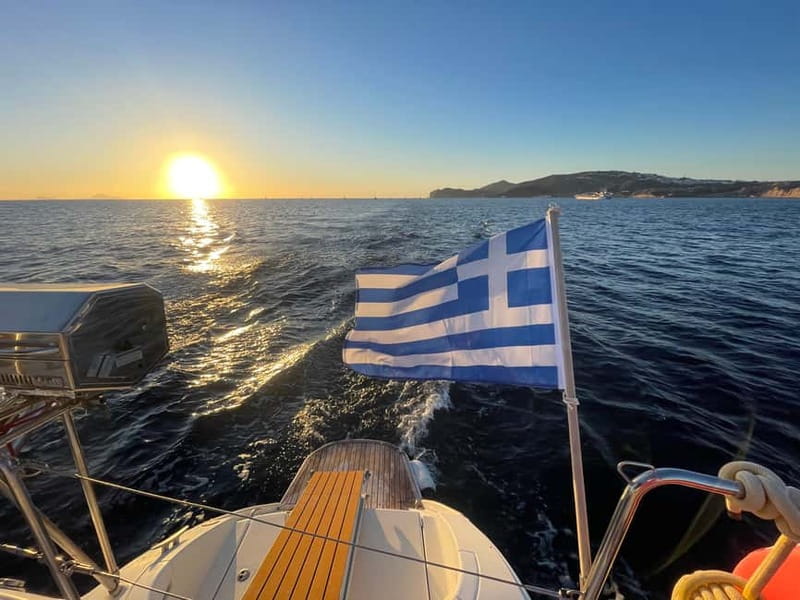 Santorini: Catamaran Cruise with Food and Drinks - Palea Kameni and the hot springs: soaking close to the volcano