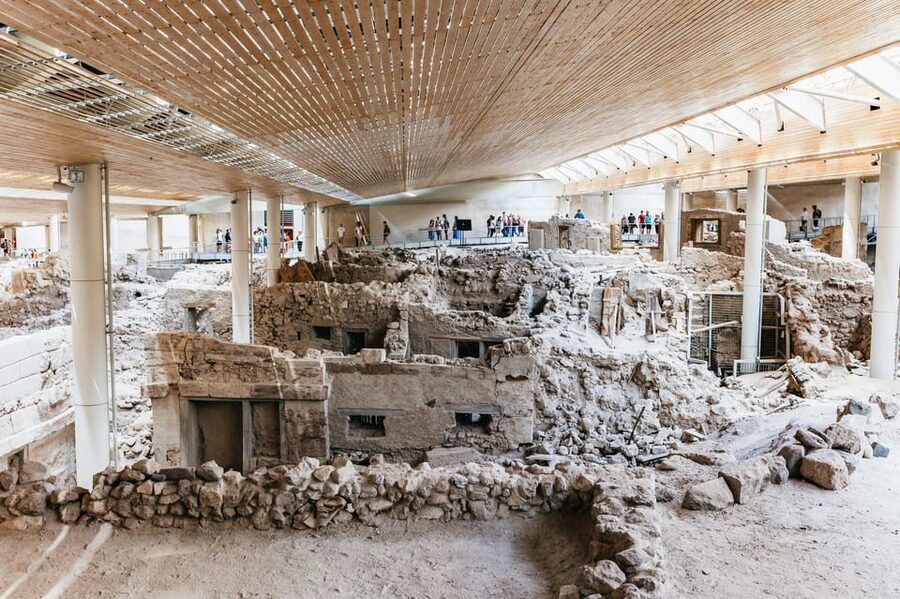 Santorini: Experience Akrotiri with a Licensed Tour Guide - The paved streets and squares that make it feel real
