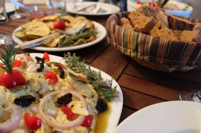 Santorini Family Farm Food & Wine Tour with Cooking Class - What You’ll Cook and Eat: The Exact Menu Breakdown