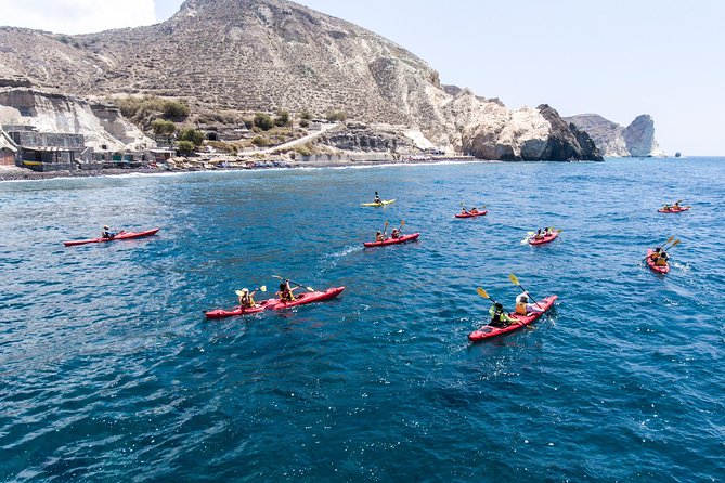 Santorini Guided Sea Kayaking with Light Lunch and Pick-up Option - Kayaking Santorini’s South Coast From Mesa Pigadia