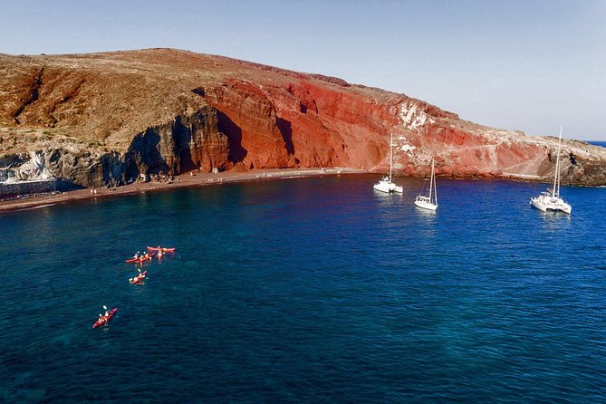 Santorini Guided Sea Kayaking with Light Lunch and Pick-up Option - The Sea Cave and the Snorkeling Stop