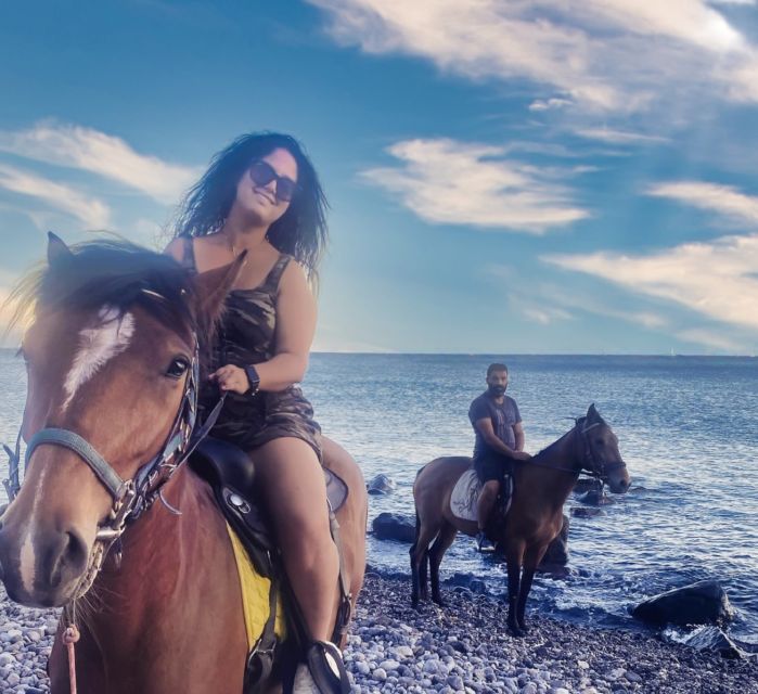 Santorini: Horseback Riding Tour on the Beach - The beach ride: sea air, sand under hooves, and photo time