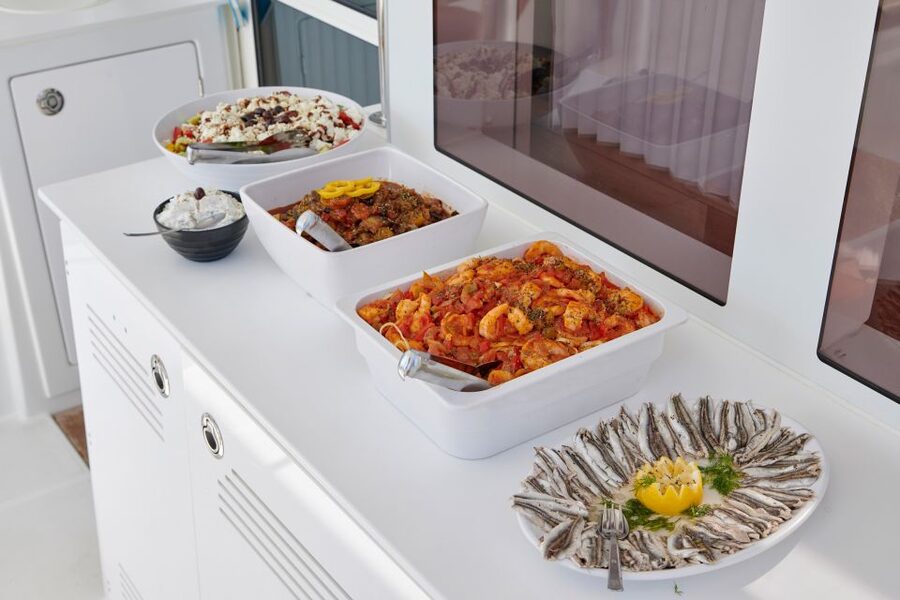 Santorini: Platinum Catamaran Cruise w/ BBQ Meal & Open Bar - Key things that make this cruise worth your attention