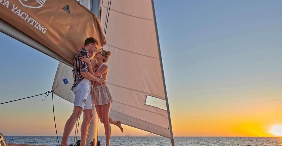 Santorini: Platinum Catamaran Cruise w/ BBQ Meal & Open Bar - Red Beach and White Beach Stops, Where the Photos Are Fast