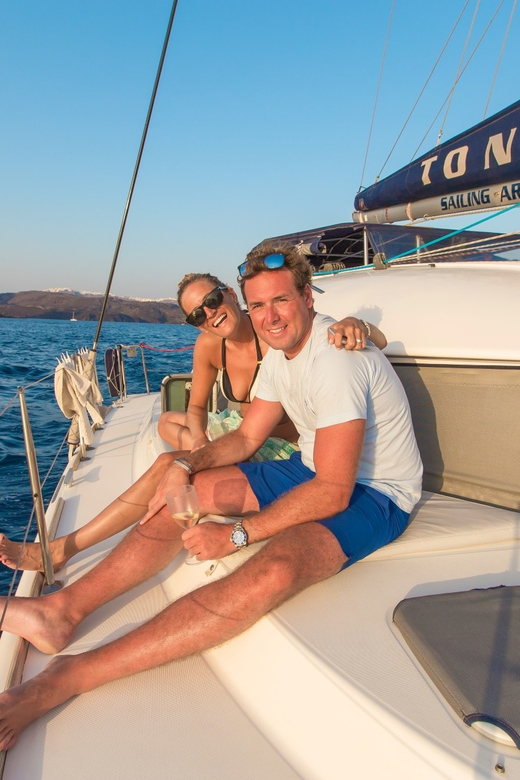 Santorini: Private Catamaran Cruise with Food & Drinks - Key highlights you will care about