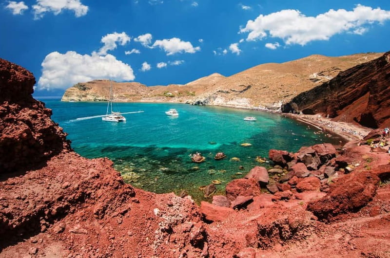 Santorini: Private Guided Sightseeing Day Tour - Perissa Black Sand Beach and Red Sand Beach, Plus Vlychada
