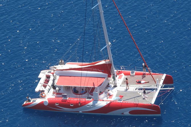 Santorini Sailing Dream Catcher with BBQ Lunch and Drinks - Nea Kameni hot springs: the mineral soak you came for
