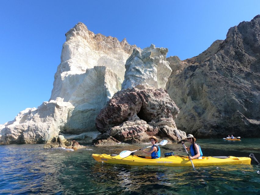 Santorini: Sea Caves Kayak Trip with Snorkeling and Picnic - Akrotiri coastline paddling, then Black Mountain sea caves