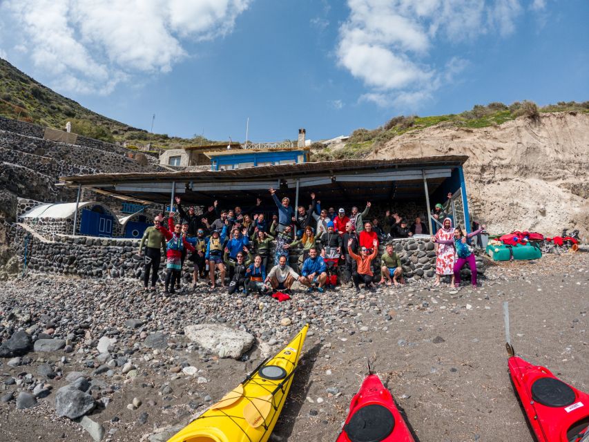 Santorini: Sea Kayaking with Light Lunch - Mesa Pigadia meeting point at 10:00: how the morning typically flows