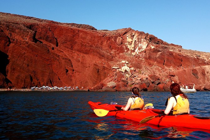Santorini: Sunset Sea Kayak with Light Dinner with Pick-up Option - What Makes the Price Make Sense at Around $145
