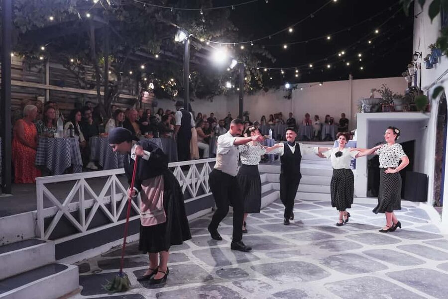 Santorini: The Greek Wedding Show - Finding The White Door Theatro on Fira’s main pedestrian road