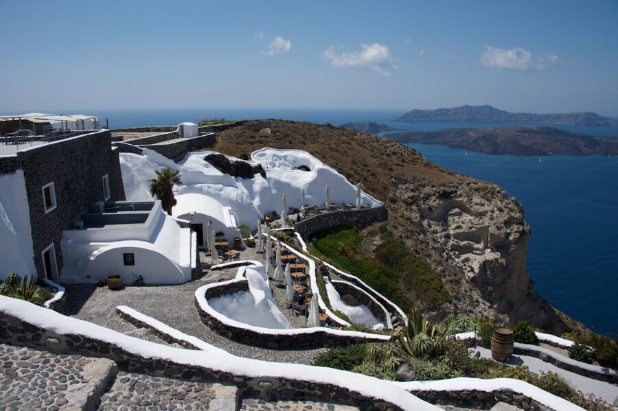 Santorini: Three Wineries and One Brewery Tour with Tastings - Estate Argyros: Modern Aesthetic, Traditional Fieldwork