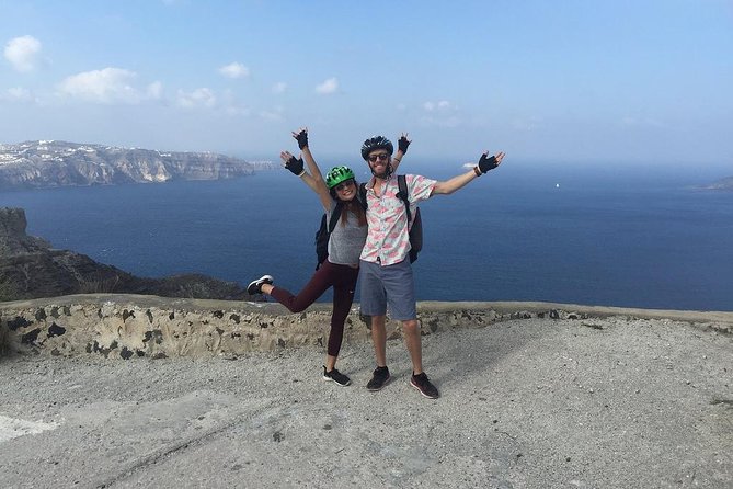 Santorini Tour on Electric Bikes & Scooters - First stop: Perissa Black Beach, then right into the local rhythm