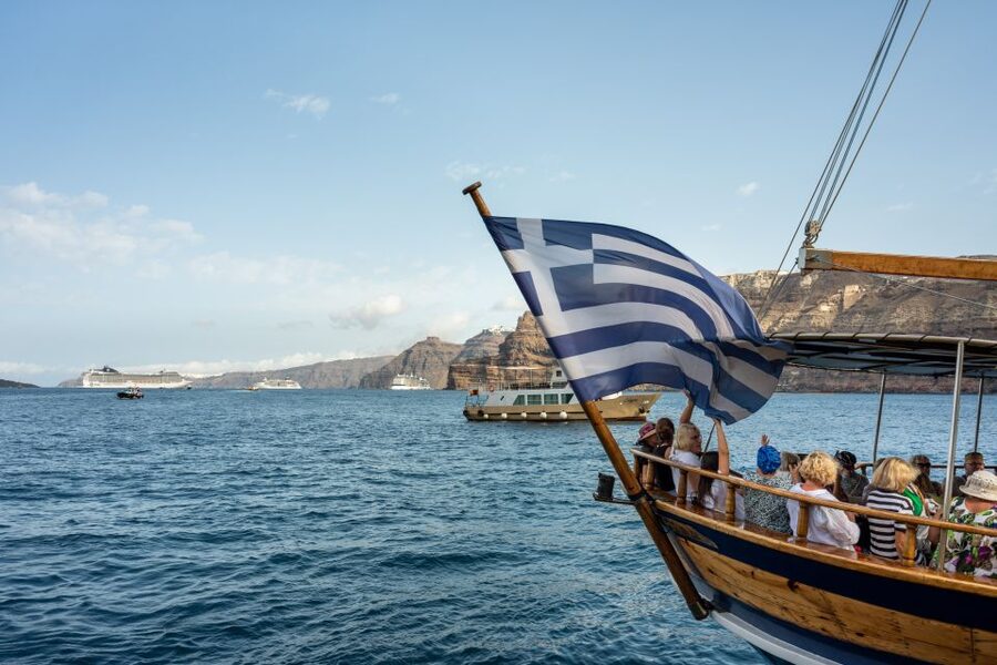 Santorini: Volcanic Islands Cruise with Hot Springs Visit - Thirassia Bay: Your Second Swim and a More Laid-Back Island Feel