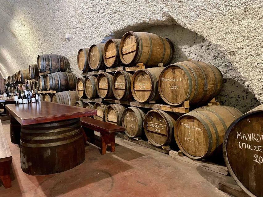 Santorini: Wine Tasting Tour with Snacks - What you taste: Assyrtiko, Nykteri, Vinsanto, and the styles that matter