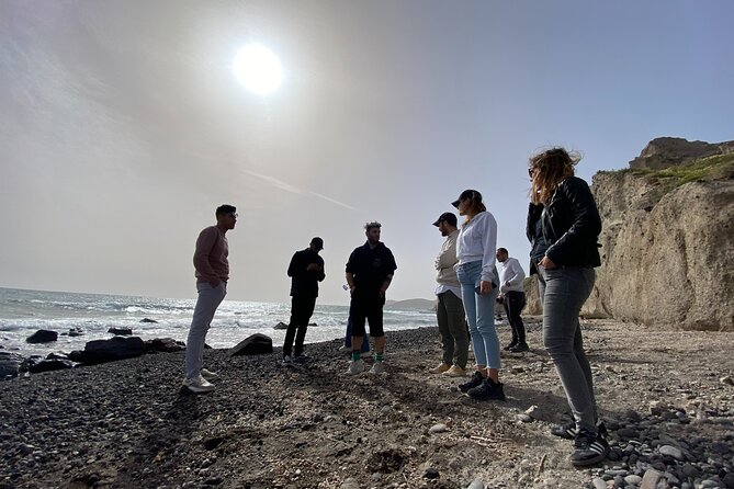 Santorini Wrangler Jeep Afternoon Convoy Tour - Stop 4: Eros Beach and Theros Beach Bar Time, Rocky but Worth It